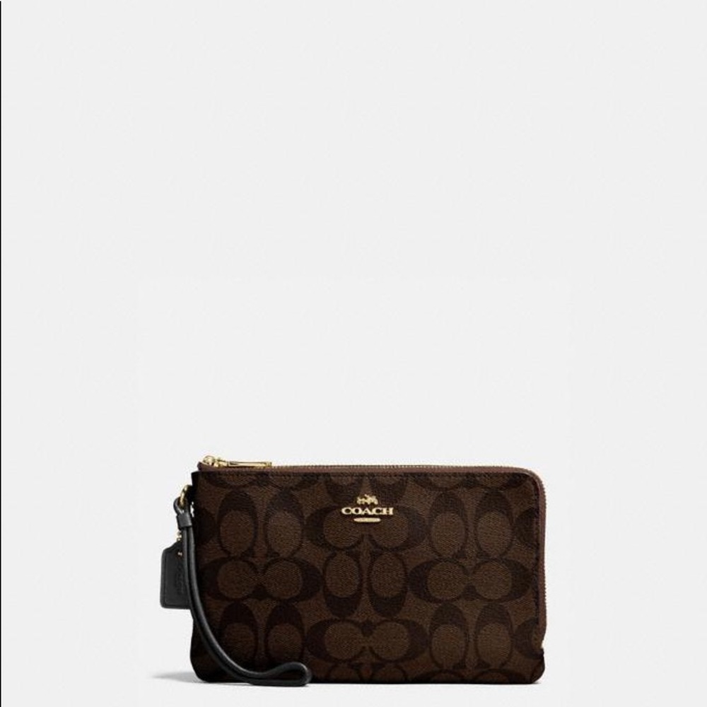 Authentic Coach Double Zip Wallet